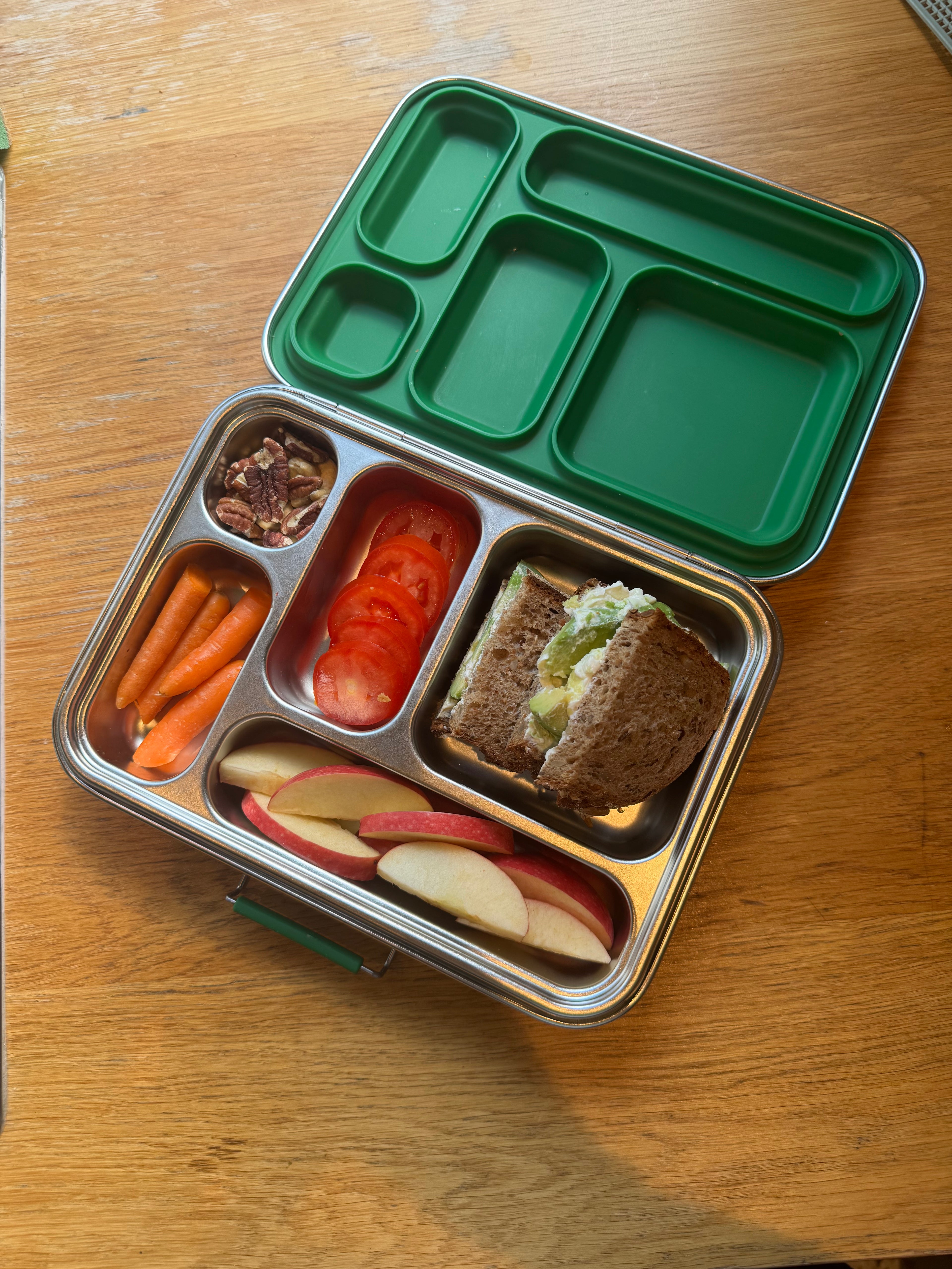 Matboks i stål med 5 rom