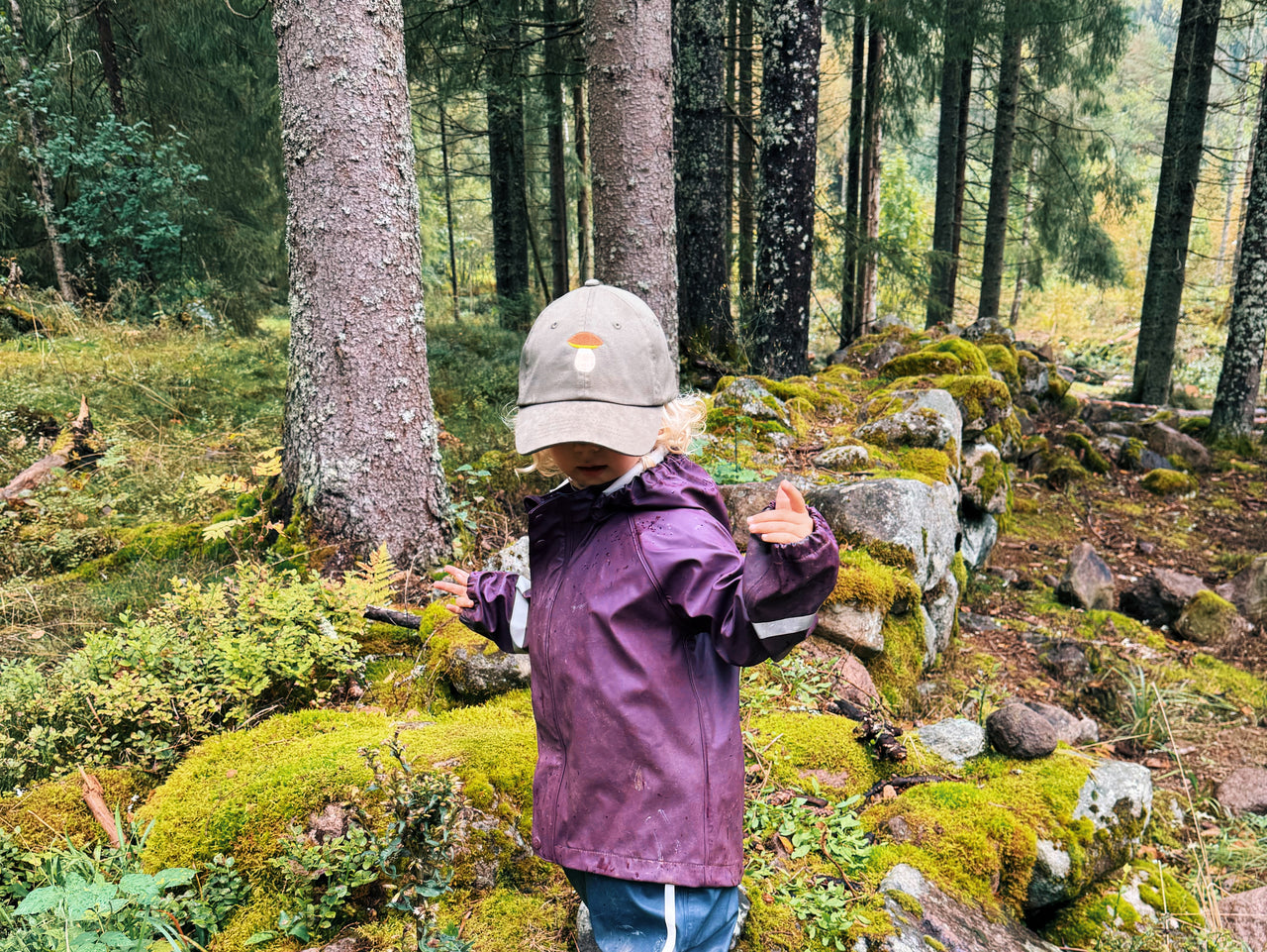 Junior-Soppcaps Steinsopp Dad Cap Olivengrønn