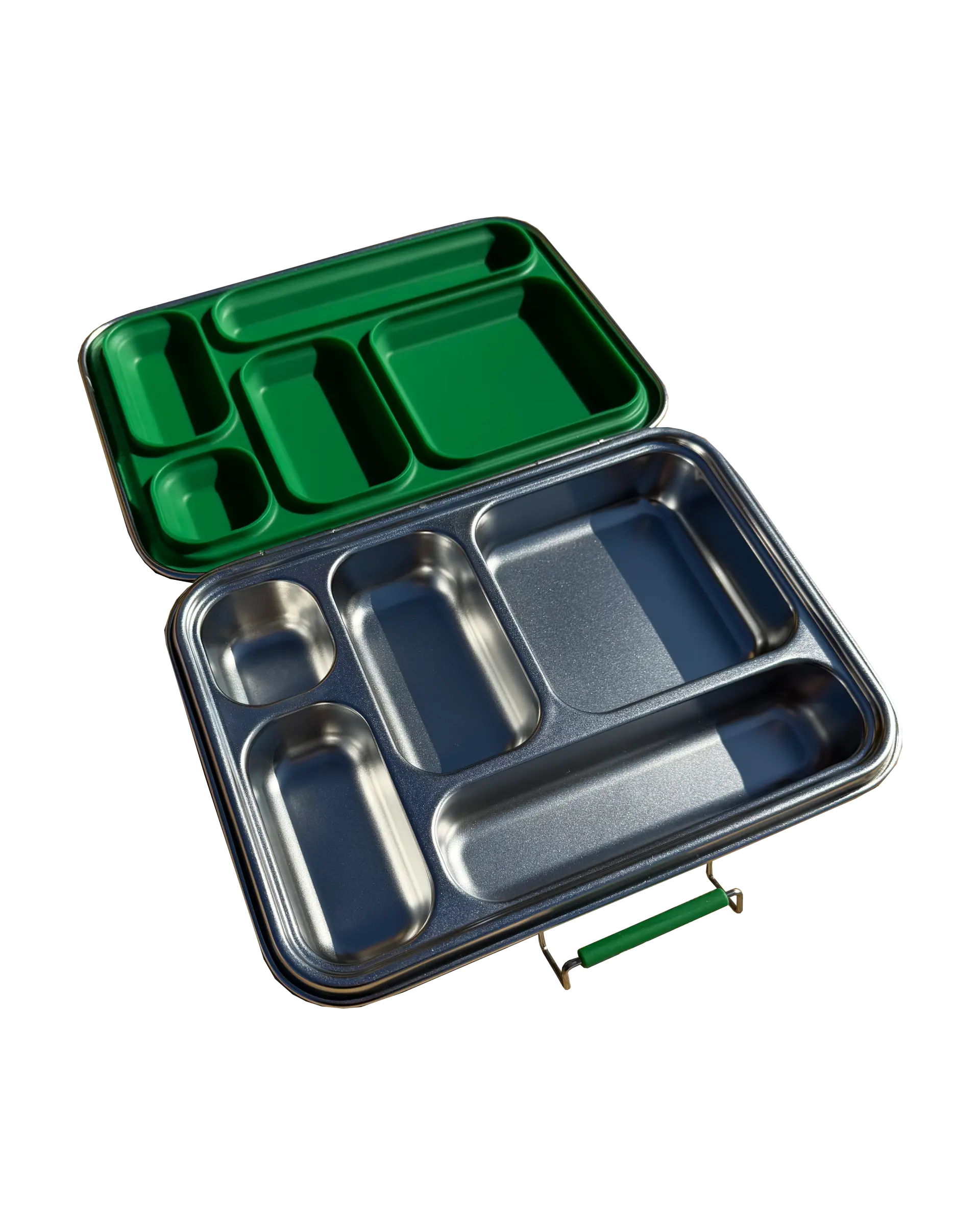 Matboks i stål med 5 rom